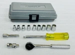 Js Technology Usa - 1/4 Socket Wrench Ratchet 13 Pcs Set New Original Box. Fixed Price $22.46.