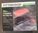 Pittsburgh 10PC T-handled Hex Key Set With Stand -metric- Item #62172. Fixed Price $19.99.