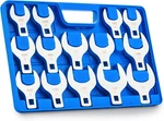 14PC Metric Crowfoot Wrench Set 27-50MM, Chrome Plated With Case. Fixed Price $93.99.