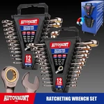 24/12PC Ratcheting Wrench Set Metric & Sae With Organizer 8-19 Mm 1/4" To 7/8". Fixed Price $37.49.