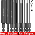 Long 100MM 1/4 Inch Hex Head Allen Wrench Drill Bits, Big 12MM To Small .... Fixed Price $21.84.