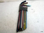 Icon Professional Ball End L-shaped Hex Wrench Set Color Coded. Fixed Price $28.50.