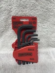 Craftsman Hex Key Wrench Set 10PC Short Arm Allen Sae 46813 Missing .050. Fixed Price $7.50.