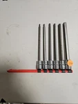Matco Tools 3/8" Drive 6PC Sae Long Hex Bit Socket Set SBXYL6R. Fixed Price $110.00.