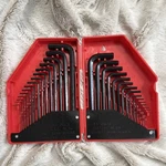 Tools 30PC Sae/metric Hex Key Set Long/short Arm Steel Red Case BBW4YK525. Fixed Price $45.00.