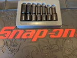 Snap-on 7PC 3/8 Drive 6PT Deep Impact Swivel Socket Set 207IPLFM. Fixed Price $335.00.