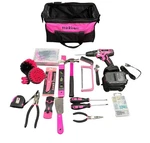 Pink Ladies Thinklearn Tool Kit W/ 20V Cordless Drill Set For Women. Fixed Price $100.00.