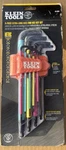 Klein Tools 9PC Color Coded Extra-long Style Hex Key Set Metric BLS9M New. Fixed Price $34.97.