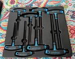 Snap-on Metric T-handle Hex Key Set 8 Piece 10MM Steel Black/blue. Fixed Price $100.00.