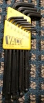Vaco Made In Usa 12 Piece Sae Allen Wrench/hex Key Set (used, Fair Condition). Fixed Price $29.95.