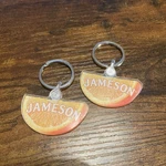 Set Of Jameson Irish Whiskey Orange Keychain Ring # 0120. Fixed Price $10.34.