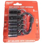 Milwaukee 48-32-4537 Bit Holders W/ CARABINER-5 Pc Set- Fits All 1/4" Hex Shanks. Fixed Price $22.95.