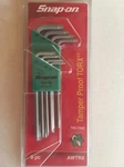 Snap On Tamper Proof Torx Wrench Set. Green. Fixed Price $63.00.