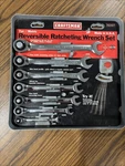 Sears Craftsman 7PC Metric Reversible Ratcheting Wrench Set 42407 8-18MM. Fixed Price $199.00.