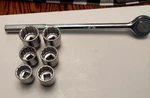 3/4 Inch Power Torque GM7120 Ratchet Wrench With 6 Sockets. Fixed Price $69.99.