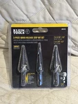 Klein Tools Step Drill Bit Set, Quick-release, Double Fluted, 3-PIECE QRST2S New. Fixed Price $39.99.