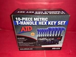 ATD-575 10-PIECE Metric T-handle Hex Key Set. Fixed Price $25.00.