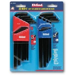 L-key Sae & Metric Long Arm 22 Pcs Setw/holder- .050INCH 3/8INCH; 1.5MM 10MM. Fixed Price $39.11.
