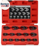 3/8" And 1/2" Drive Crowfoot Flare Nut Wrench Set, 15-PIECE 8-24MM Metric Crows. Fixed Price $63.14.