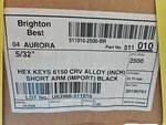 2500 Pc Box Hex Key Allen Wrench Short Arm 5/32" 1/2". Fixed Price $149.99.