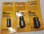 33 Plews 1/4" 3/8" Drive 5/16" Hex Bit Socket Holder Set Usa. Fixed Price $18.56.