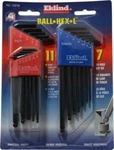 Eklind 18 Piece L-key Ball End Hex Set Range 0.05 To 1/4". Fixed Price $33.21.