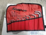 Snap-on L Shaped Hex Key Wrench Set Sae C1102 3/8" To .028" Usa. Fixed Price $40.00.