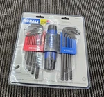 Kobalt 0498877 Ball End Hex Key 23 Pieces Dual Action Handle Sae Metric. Fixed Price $27.93.