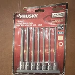 Husky Long Hex Ball End Bit Socket Wrench Set Sae, 7-PIECE, 3/8 Drive. Fixed Price $25.00.