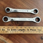 Vintage Craftsman Usa Ratchet Wrench's 42165(11/16-7/8) 42164(5/8-3/4). Fixed Price $11.24.