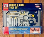 Vtg Allied 39019 20 Piece Hobby & Craft Tool Set With Window Storage Case Nib. Fixed Price $29.95.