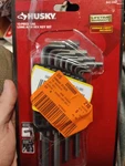 (13-PK) Husky Sae Long Arm Hex Key Set 843 040 Complete. Fixed Price $12.74.