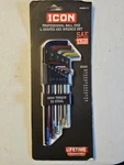 Icon Pro Ball End Shaped Hex Wrench Set Sae Pc MCBHLS-13. Fixed Price $35.00.