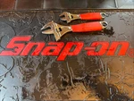 Snap-on Adjustable Wrench FADH6B & ADHW8A Red Pliers Set. Fixed Price $189.00.