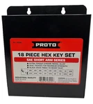 Proto 18 Piece Hex Key Set Sae Short Arm Series Black Oxide Finish - Resist Rust. Fixed Price $28.62.