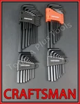 Craftsman Hand Tools 44PC Sae & Metric Mm Allen Short Long Hex Key Wrench Set. Fixed Price $13.50.