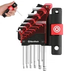 Duratech Allen Wrench Set, T-handle Hex Key 13 Pieces Long Arm Ball Red. Fixed Price $25.93.