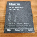 Allen 18-PIECE Wrench Hex Key Set Short Arm .028" To 5/8" 56026 Usa. Fixed Price $25.79.