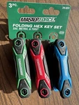 Masterforce Sae/metric/torx Folding Hex Key Set - 3 Pack. Fixed Price $12.00.