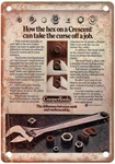 Vintage 1985 Crescent Wrench Cooper Tools Ad Reproduction Metal Sign Z385. Fixed Price $29.95.