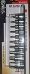 Genius Tools Piece 3/8" Dr. Sae Hex Bit Socket Set BS-310HS. Fixed Price $39.95.
