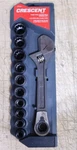 New Unused 3/8 In. Crescent Drive Pass-thru Adjustable Wrench Set Black CPTAW8. Fixed Price $29.99.