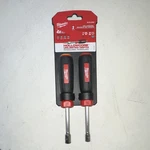 Milwaukee Magnetic Hollowcore Nut Driver Set 2PC Unlimited Depth Hex 48-22-2502. Fixed Price $35.00.