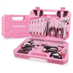 Workpro 284PCS Pink Household Home Tool Kit Mechanic Set W/socket Plier. Fixed Price $58.99.