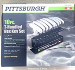 T-handle Hex Key Wrench Set, Sae, 10PC, Organized Stand, Pittsburgh Tools Ah. Fixed Price $22.98.