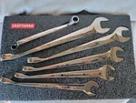 New! Craftsman Usa 5PC Cross Force Comb Wrench Set 46528, 19-22MM & 24MM + Extra. Fixed Price $300.77.