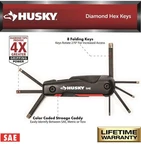 Folding Sae Hex Key Set With Diamond-tip Bit Black Finish (8-PIECE). Fixed Price $16.99.