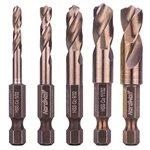 5-PIECE M35 Cobalt Stubby Drill Bit Set 1/4" Hex Shank Sae Sizes 5/32"-3/8". Fixed Price $39.16.