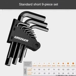 Greener 9PCS Allen Key Set Type Wrench Kit Hand Tool Hexa. Fixed Price $19.99.