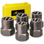 Topec 5-PIECE Heavy Duty Bolt Remover Set, 1/2" Drive Impact Extractor P.... Fixed Price $46.47.